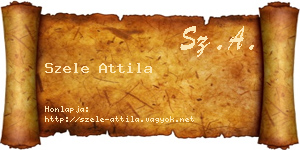 Szele Attila névjegykártya