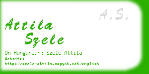 attila szele business card